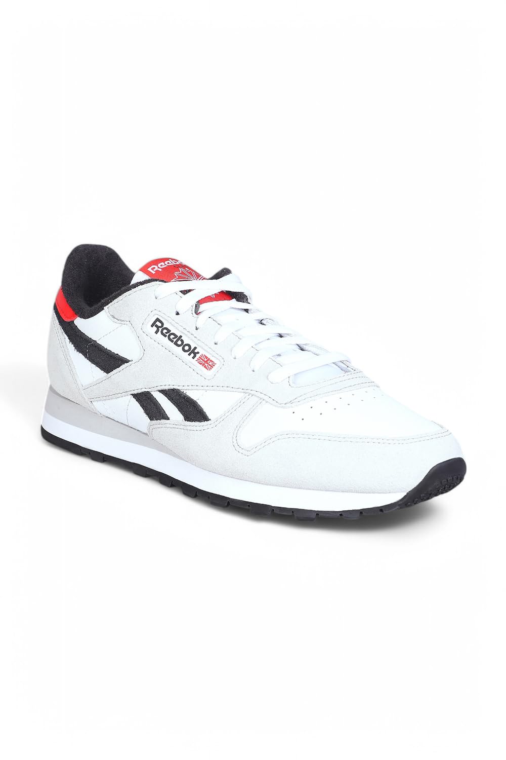 Reebok Unisex Classic Leather Trainers, White Mist Grey Black, 9.5 UK
