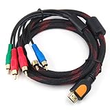 komponentenkabel wii anschließen HDMI 1.3 Spezifikation DIGIFLEX HDMI Stecker auf 5 RCA Cinch RGB Audio Video Kabel AV-Kabel
