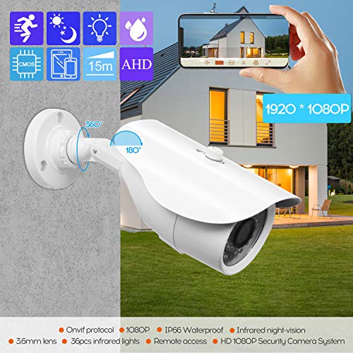 DECDEAL Câmera CCTV 3.6mm Lente 1080 P AHD de Alta Resolução 36 Lâmpadas Nightvison Câmera de Bala I