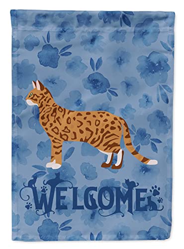 Drapeau de bienvenue chat Cheetoh grand format Caroline's Treasures toile canevas maison