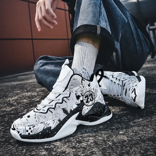 Image of Men's Basketball Shoes Fashion Printed Sneakers