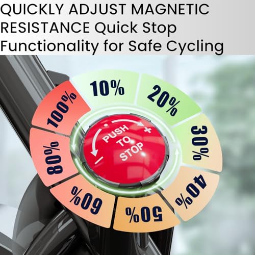Image of NAYSAYE Exercise Bike, Adjustable Stationary Bikes with Smartphone Mount, Professional Exercise Bike with Digital Pulse Display for Home and Office