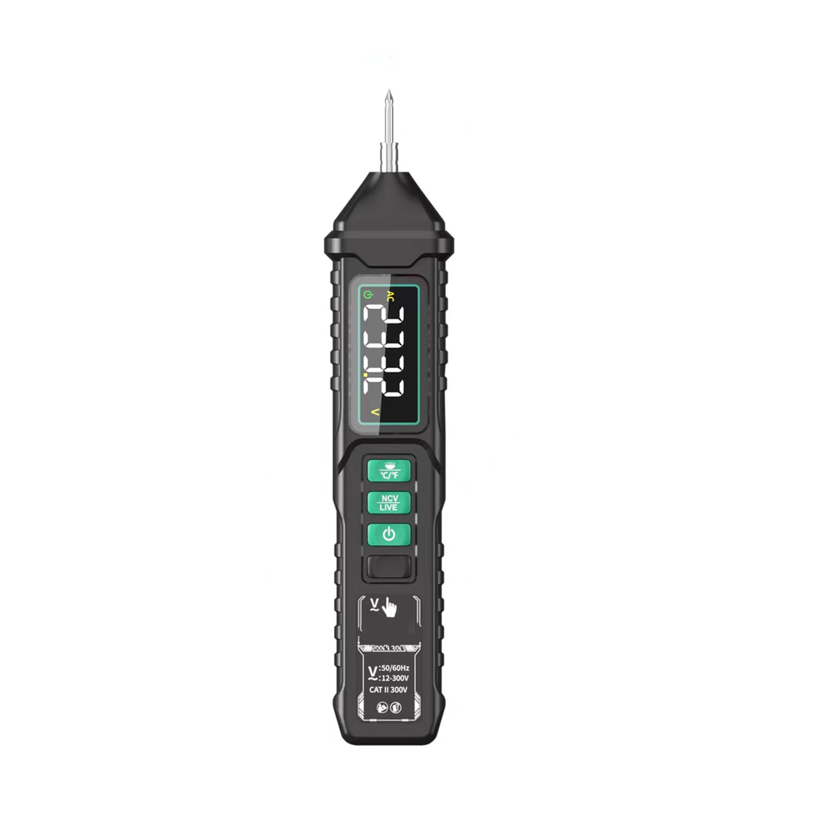 Jiingekk Multicolor Compacts Voltages Indicators 12V To 1000V Ranges Rechargeable Digital Voltages Tester Pen Breakpoint Finder With Flashlight With Flashlight