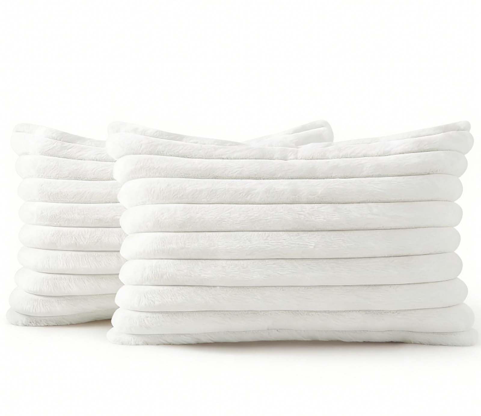 BCCIAPLN Faux Fur Decorative Throw Pillow Covers Set of 2 (No Filling)