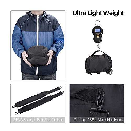 NEW LABS Ultralight Waterproof Portable Adjustable Travel Duffel Bag with Reflector for Outdoor Sports