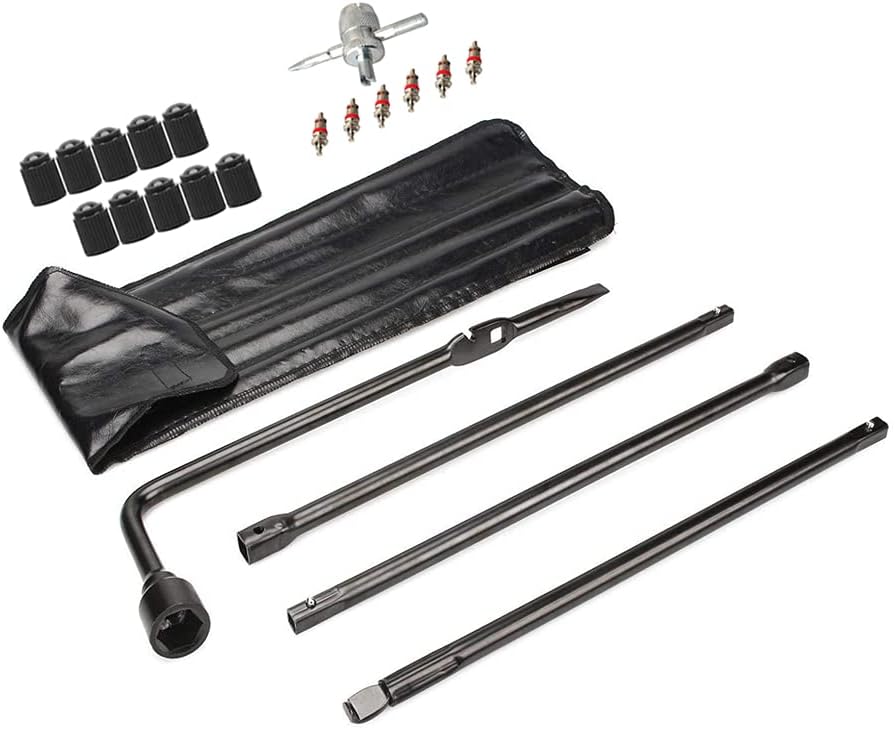 Dr.Roc Spare Tire Tool Kit with Spare Tire Jack Handle and Lug Wrench Spare Tire Kit Compatible with Chevy Silverado Tahoe Avalanche Suburban GMC Sierra Yukon 1999-2019 Cadillac Escalade 2002-2018