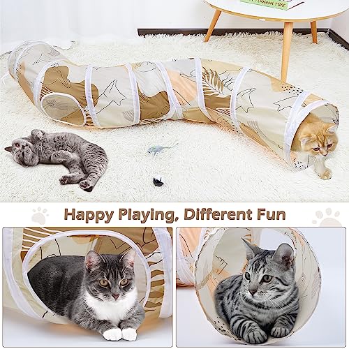 Glittme túnel para gatos, túneis para gatos para gatos internos, caverna esconde-esconde em forma de