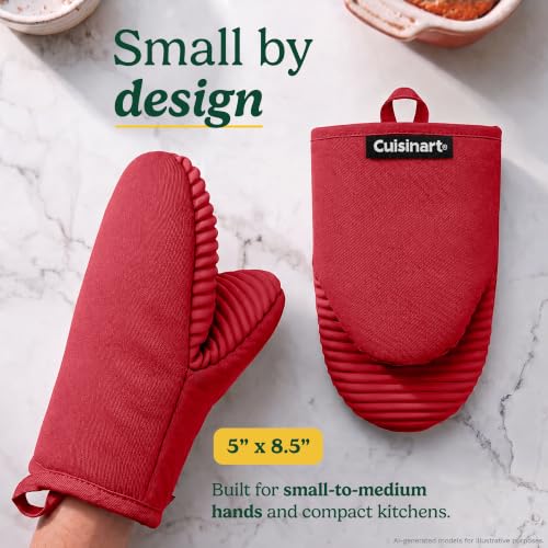 Cuisinart Mini Oven Mitts, 2-Pack 5"x8.5", Heat Resistant 500F by Best Brands - Used condition - Image 3