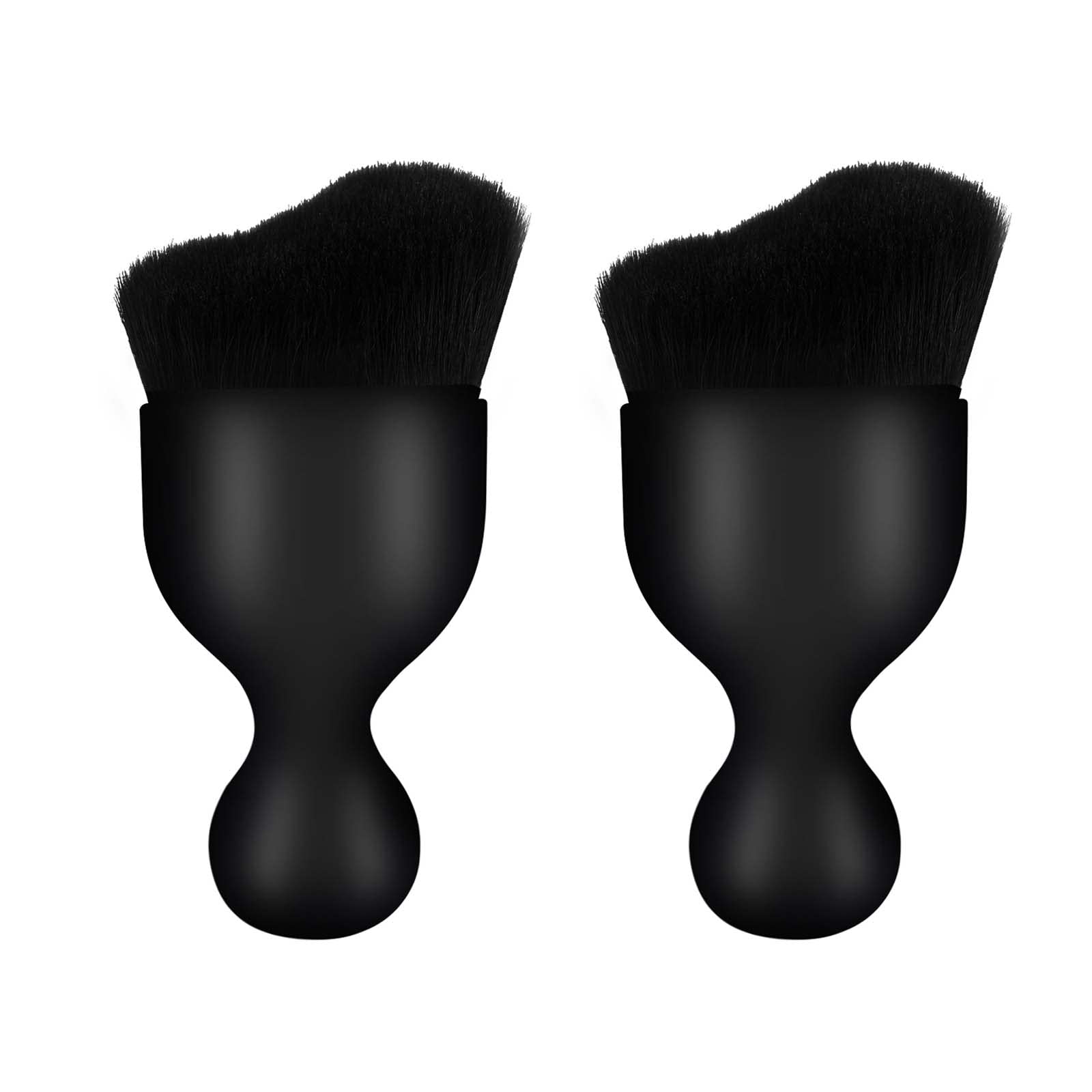 Luoximo 2 Pack Auto Detailing Brush - Soft Bristles Dusting Tool for Interior Exterior Dashboard, AC Vents, Leather, Engines,Scratch-Free (Black)