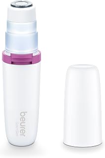 Beurer Face Mini Hair Remover HL16 Limited Edition, Electric Facial Hair Removal for Women, Finishing Touch for Upper Lips, Chin & Cheeks, Ideal for On-The-Go, with Smart white light, White