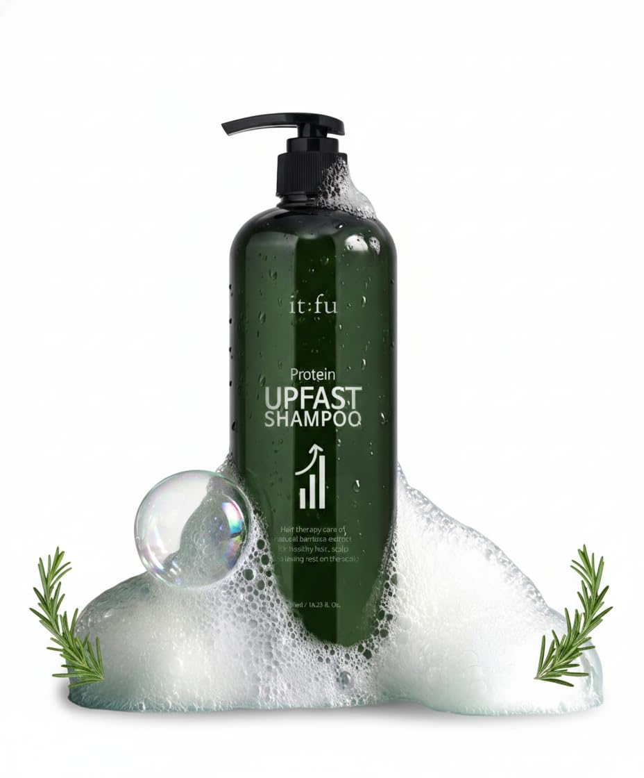 Biotin Protein UPFAST Shampoo | K-Beauty Hair Strengthening & Thickening Shampoo for Healthier Scalp & Stronger Hair (16.23 fl oz)