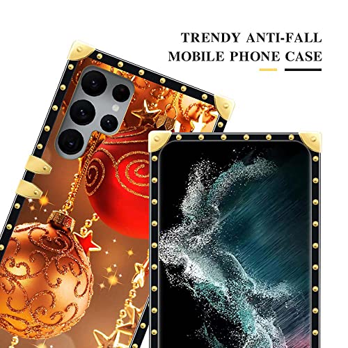 Coque Samsung Galaxy S23 Ultra Boules de Noël - Le Cadeau Idéal Festive Souple Carrée