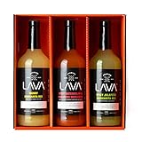 (3 Pack) LAVA Premium Margarita Mix Variety Pack Comes with Spicy Jalapeno, Skinny Margarita, & Spicy Watermelon Habanero, 1-Liter (33.8oz)