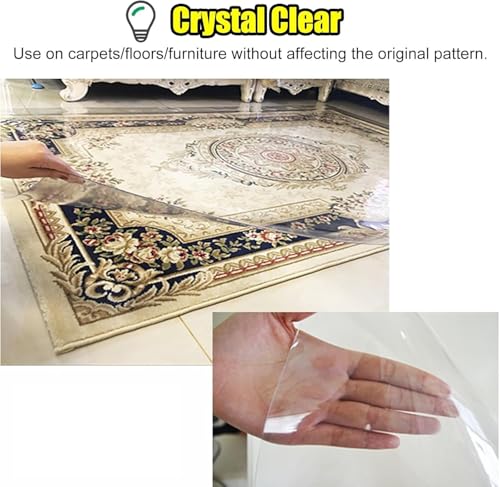 Evite humedades con la alfombra impermeable de PVC transparente cortable de 2mm 4