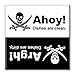 Guajolote Prints Pirate Skull Clean Dirty Dishwasher Magnet 2.5 X 2.5 Inches