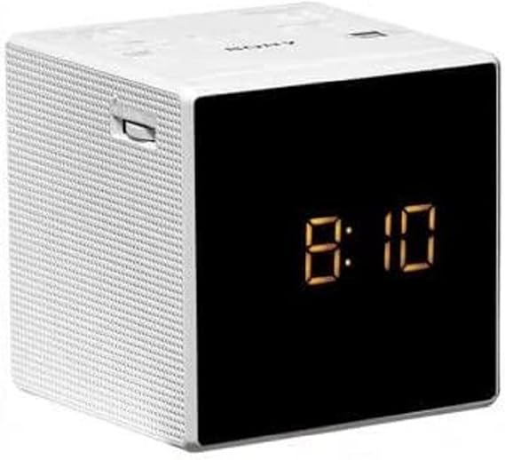 Sony Clock Radio, White with Dual Alarm, ICFC1TW.CED (with