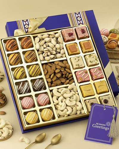 Image of HyperFoods Diwali Gifts for Family and Friends With DryFruit 12 Pcs Marzipan Sweets Gift Diwali Gifts Sweets Gift Dry Fruit Box Cashews Almonds Pistachios Dry Fruits Gift Pack Dryfruits Combo Pack