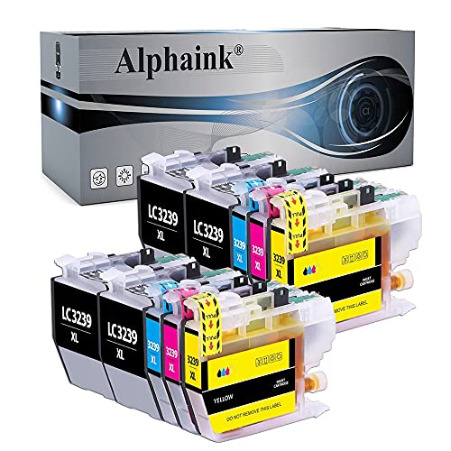 Alphaink 10 Cartucce Compatibili Con Brother Lc-3239 Lc-3239Xl Per Stampanti Brother Mfc-J6945Dw, Mfc-J5945Dw, Mfc-J6947, Mfc-J6000Dw, Mfc-6100Dw.
