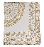 mercadolibre colchas hindues 100% Algodón Goods4good Decoración con Diseño de Mandala Elefantes Ideal Cubre Sofa Colcha Cama Pareo Playa Picnic Familiar Grande 210x240cm 100% Algodón (Dorado y Beige)