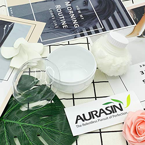 Storage Body Powder Container, Large 3.5" Fluffy Body After-Bath Powder Case, Baby Care Face/Body Villus Powder Puff Box, Makeup Cosmetic Talcum Powder Container with Hand Holder (White) - Thumbnail 6