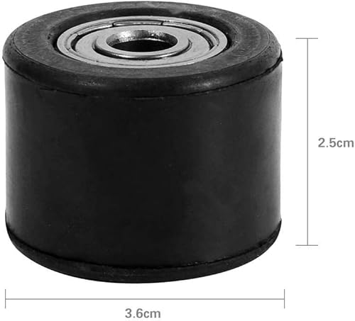 Miniatura 5 de Rodillo de polea de cadena, tensor de rodillos de cadena de 0.315in, guía de rueda de polea negra para motrices, motocicletas, motocicletas,
