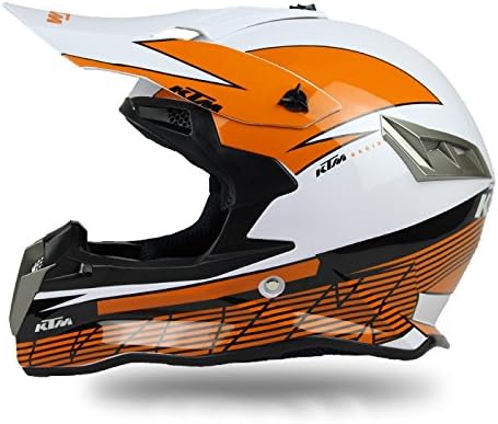 Amazon Woljay オフロードヘルメット バイクヘルメットダートバイク クロスカントリーヘルメット D O T認定 L 白 オフロード 車 バイク
