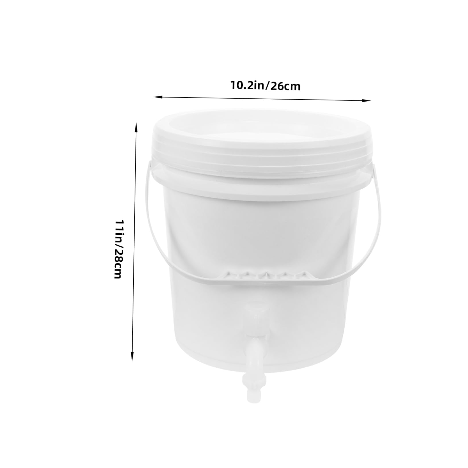 Contenedor de Agua para Exteriores con Grifo, 10l Plástico Blanco