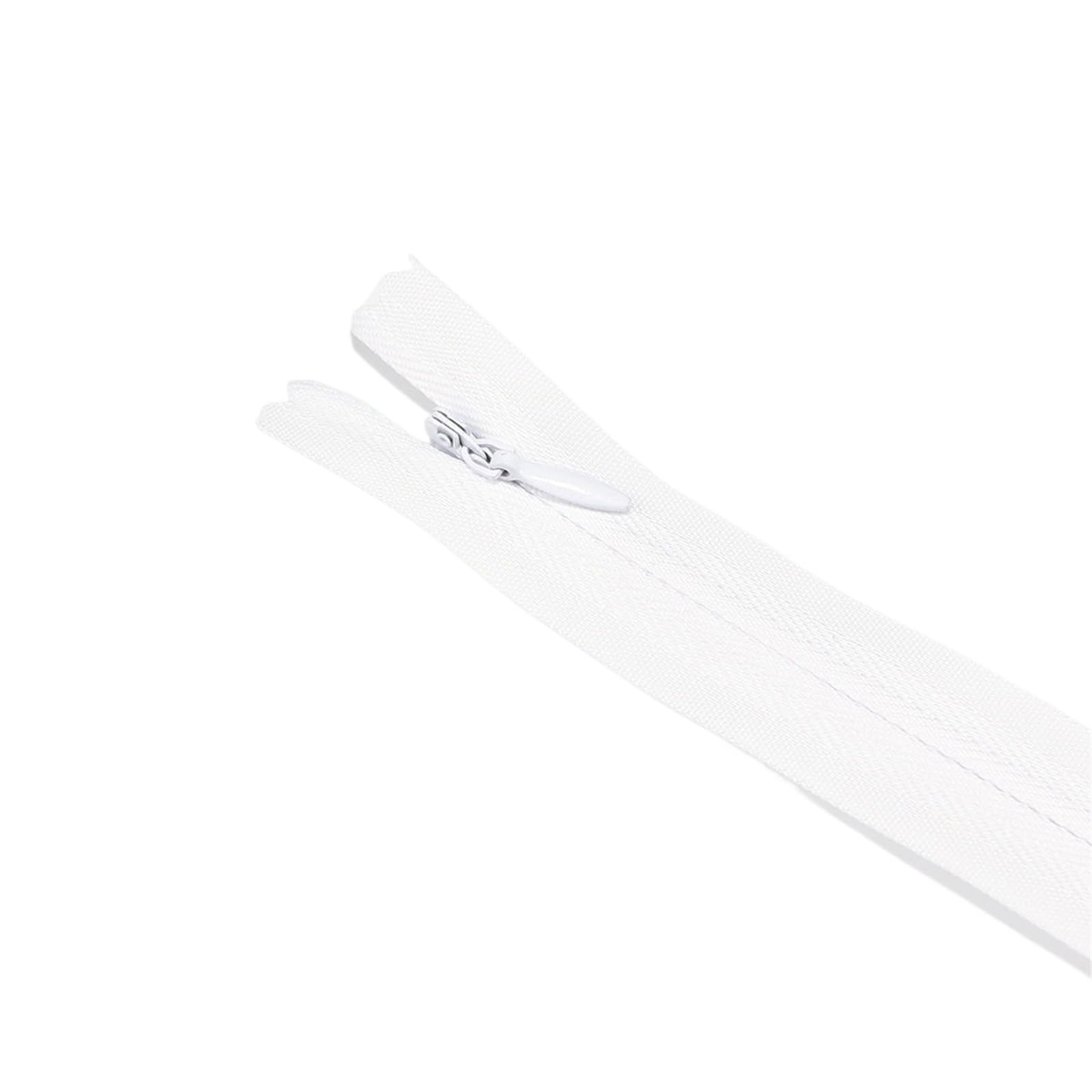 Zips for Sewing 5pcs 18cm-60cm Invisible Zippers Replacement for Premium Hidden Zipper Dresses, Pants, Shirts, Pockets, Etc Sewing Supplies(5pcs-White,40cm)