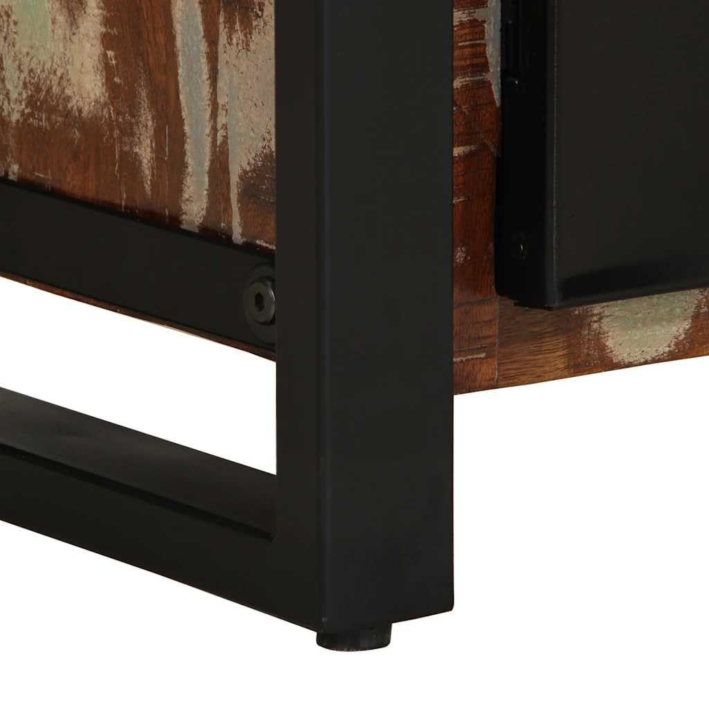 vidaXL Tables de Chevet 2 pcs Multicolore Bois Massif de manguier Brut, Armoire de Chevet, Armoire de lit, Table d'appoint pour Chambre à Coucher
