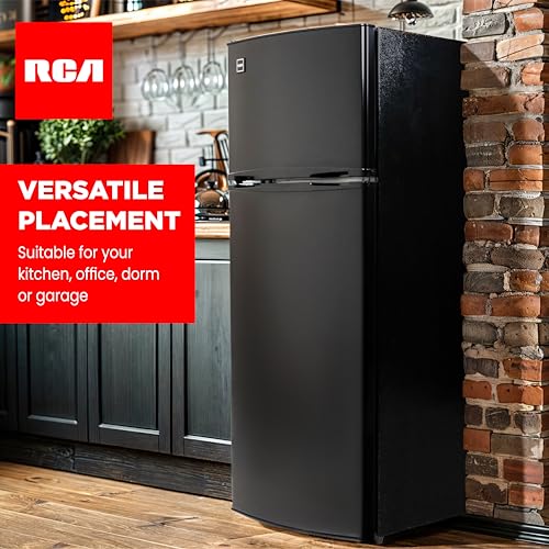 Rca RFR741-BLACK Apartment Size-Top Freezer-2 Door Fridge-Adjustable Thermostat Control-Black-7.5 Cubic Feet thumb #4