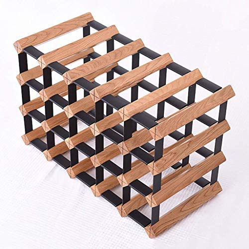 Soporte para botellas de vino de madera maciza miniatura 1
