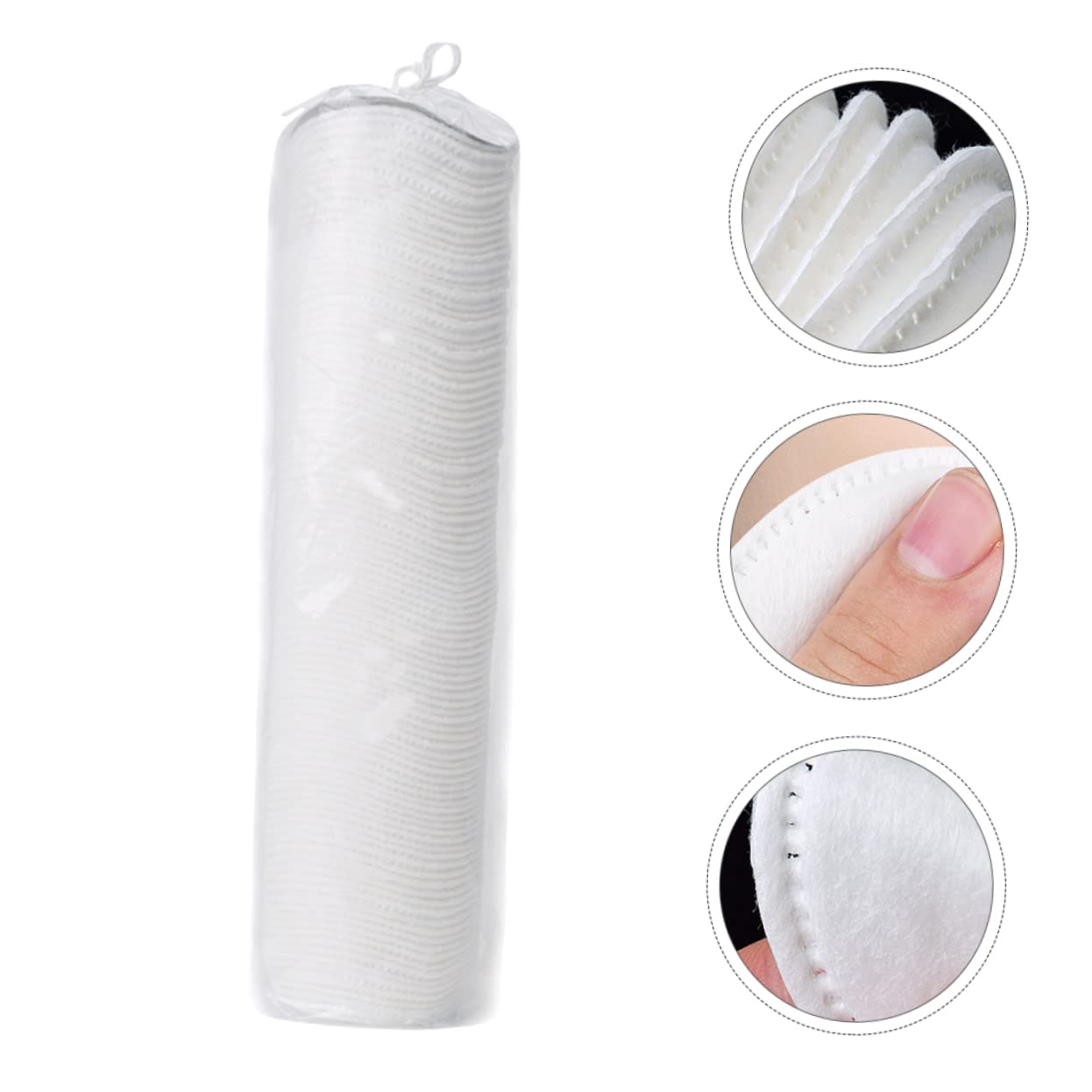 IWOWHERO 1set Natural Pure Cotton Makeup Pads Cotton Rounds for Face Large Face Cleaning Pads