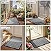 Yimobra Front Door Mat Outside Entrance 29.5x17, Waterproof Heavy Duty Outdoor Mats for Front Door, Non Slip Rubber Entry Mat for Garage Patio Indoor, Grey