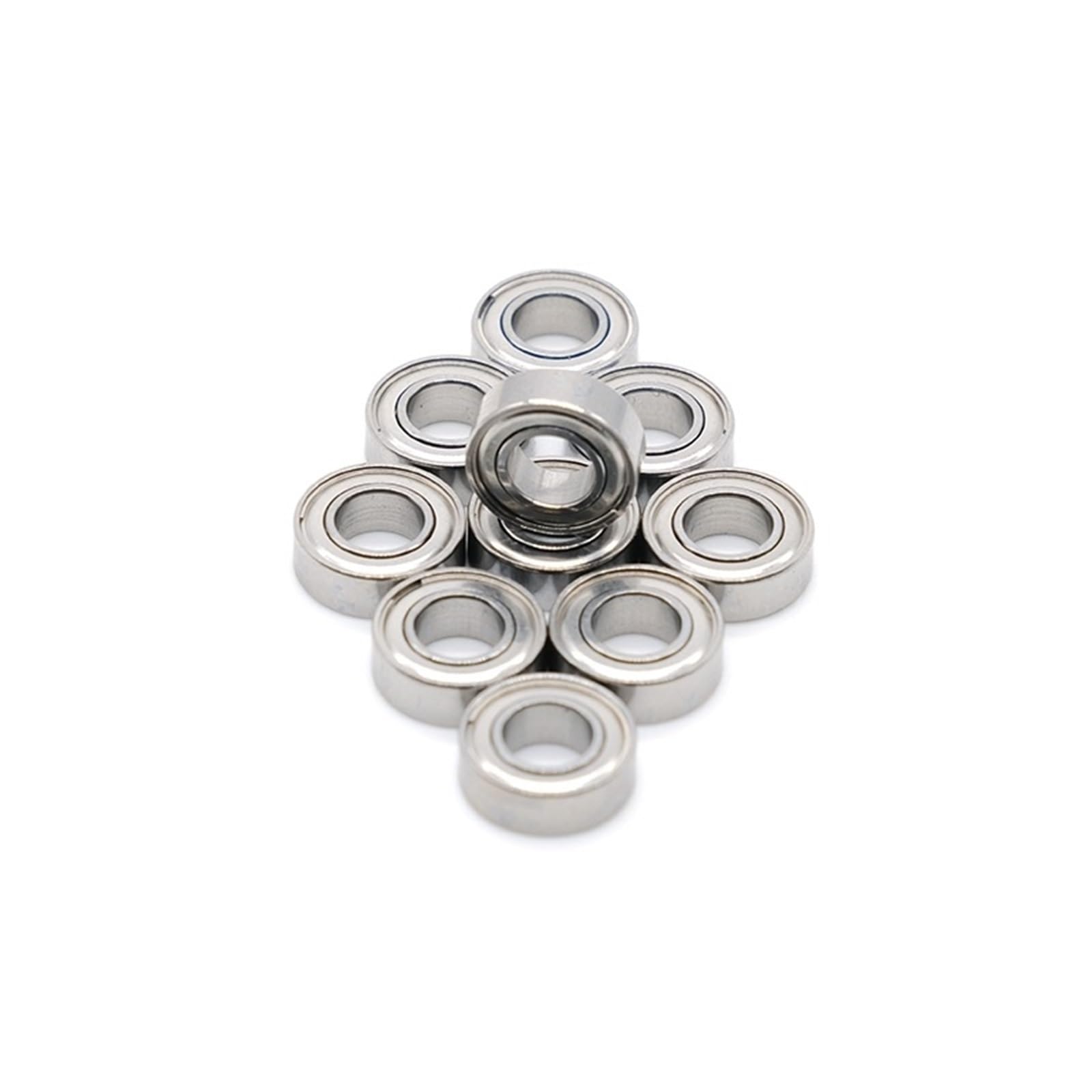 Cuscinetti a sfere a gola profonda in acciaio inossidabile in miniatura SR166 ZZ da 3/16"x3/8"x1/8" pollici SR166 ZZ, 10 pezzi