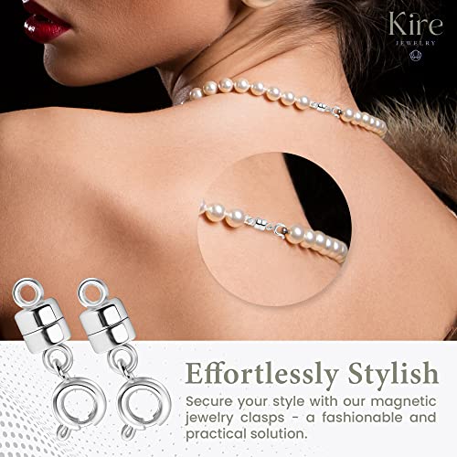 Magnetic Necklace Clasps And Closures, Silver Magnetic Clasps For Jewelry, 4Mm Clasp For Necklet, Bracelet Clasp, Clasps For Jewelry Making, Necklace Magnets Clasps Water Tarnish Resistant (8 Silver) #TOP3
