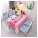 GUOCU Nappe de Table Rectangulaire Impermeable Entretien Facile Coton Lin Décoratif Nappe Cuisine Salle à Manger Nappe Tissu de Chaise Set Rose 120 * 120
