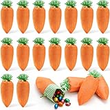 Ostertüten zum Befüllen, Ostern Karotte Tasche, Osterbeutel Stoff, Osterkörbchen zum Befüllen Bonbons, Kekse, Snacks, Ostereier zum Befüllen Geschenken Partyzubehör (Einfarbig)