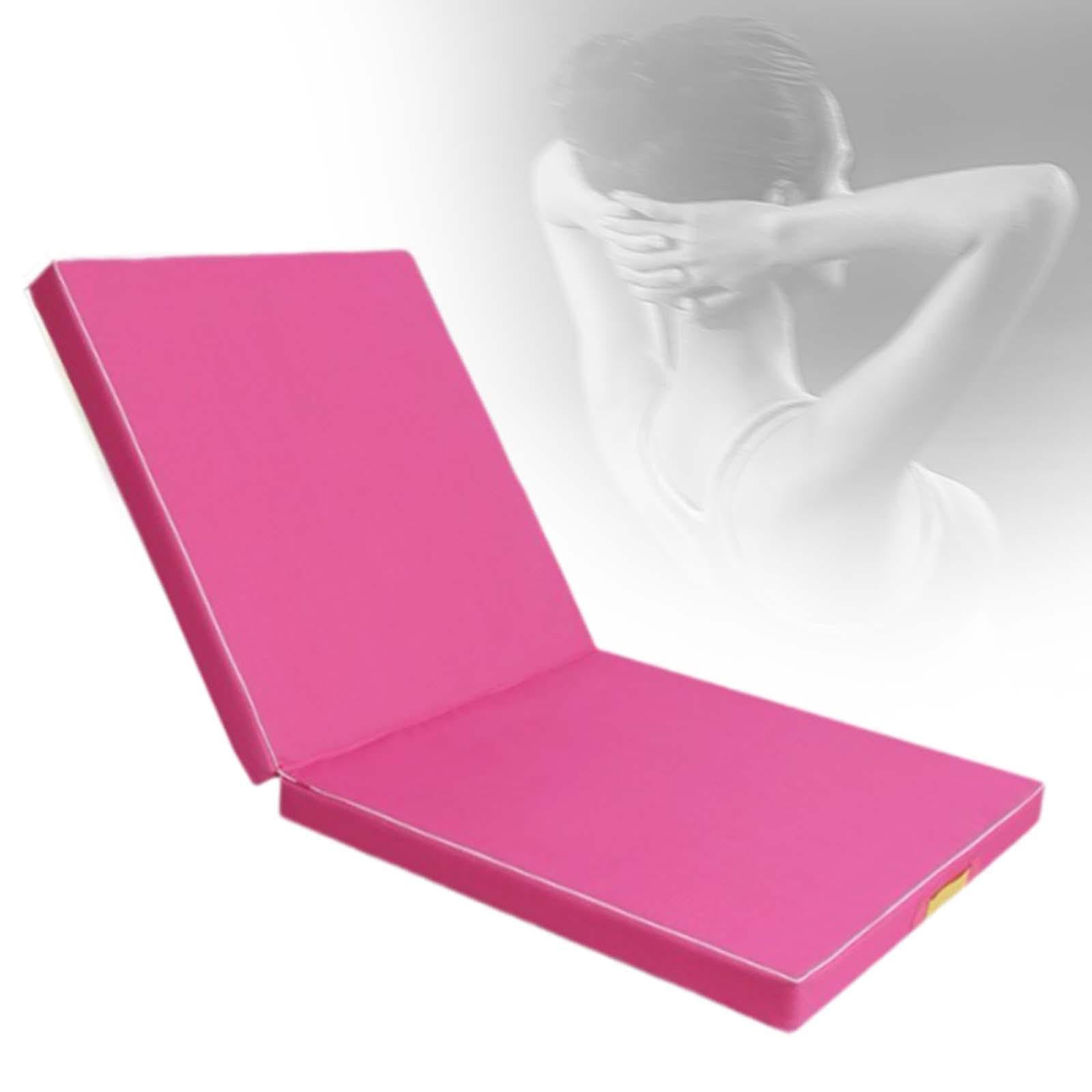 Menolana Folding Gymnastics Mat Children Play Horizontal Bar Mat Multi Purpose Compact Exercise for Sports Yoga Workouts, Pink