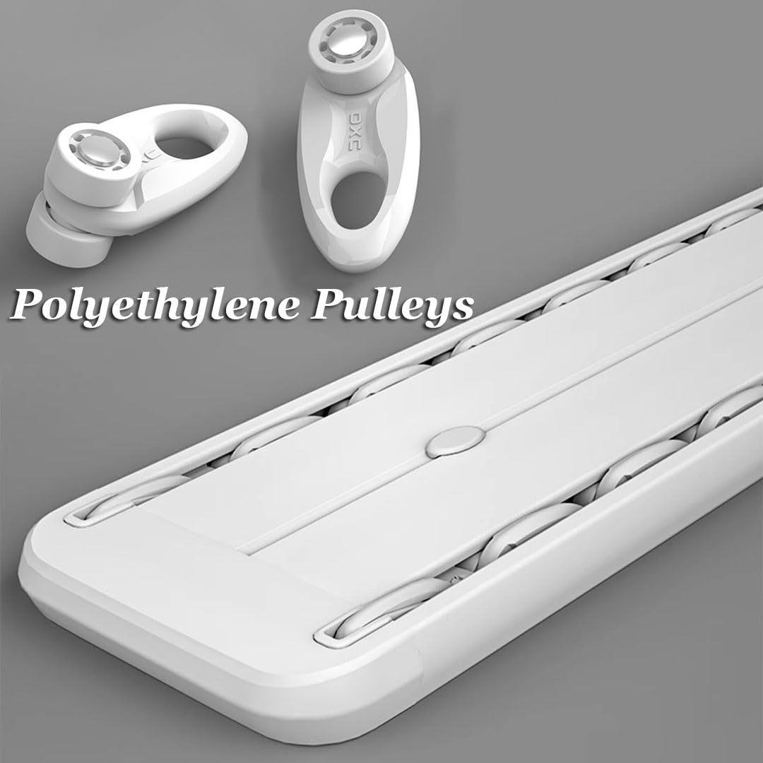 Tringle à Rideau Double Ultra-fine Monobloc Pour Plafond, Tringle à Rideau De Séparation De Pièce En Aluminium, Pour Maison/bureau/jardin D'enfants, Découpable (couleur : Blanc, Taille : Longueur