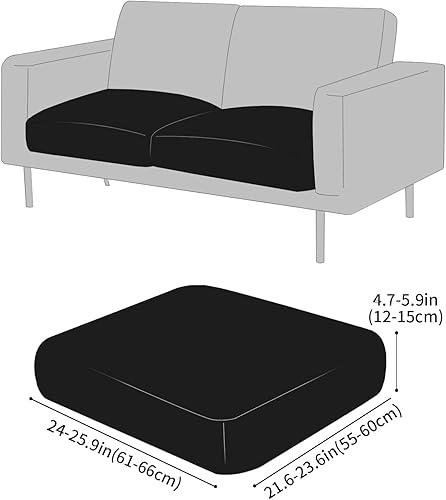Miniatura 3 de Fuloon Funda de cojín de piel sintética para sofá, fundas elásticas impermeables para sofá, funda de asiento de silla de caravana, repuesto