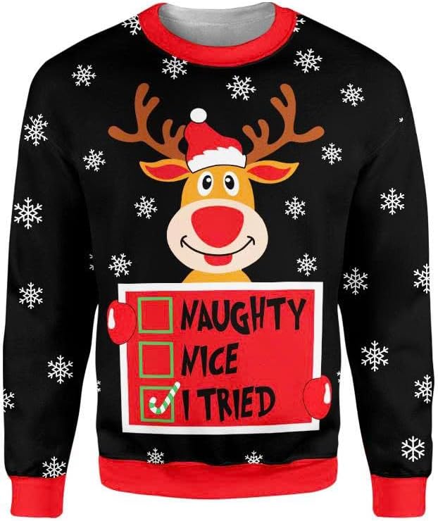 You Miss You Drink Sweater, Drinking Game Dartboard with 6 Sticked Ball Ugly Christmas Sweater Funny Matching Party Shirt