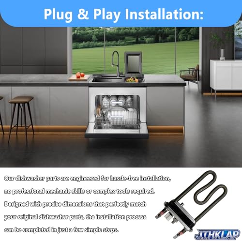 Image of AEG72950001 Dishwasher Heater Assembly Compatible with LG Dishwasher Replace AEG72950001 2657686 PS7788065 Heating Element 120V 1200W