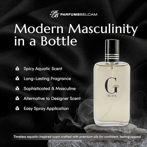 PB ParfumsBelcam G eàu Black Eau De Toilette Spray for Men – 100 mL Affordable, Long-Lasting Fresh Aquatic Fragrance & Spicy Aquatic Scent with Sandalwood & Patchouli for Day & Night Use - Image 3