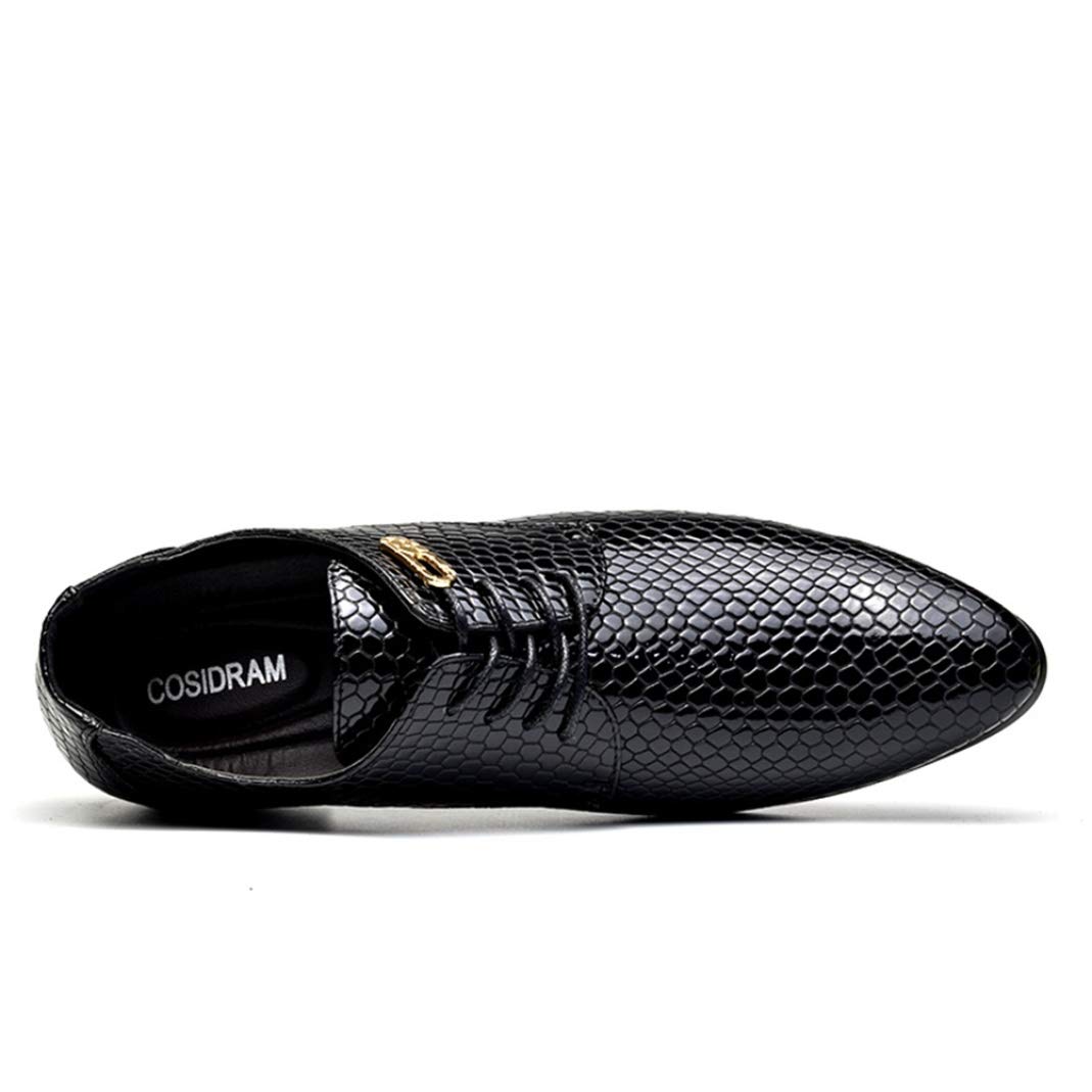Scarpe da Uomo in Pelle Confortevoli Appartamenti con Lacci Scarpe Oxford Scarpe da Cerimonia per Matrimonio Formale con Punta a Punta