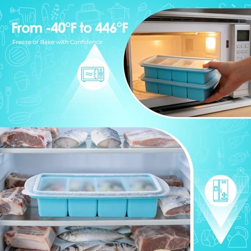 Bandeja para congelar con tapa y 4 compartimentos miniatura 4