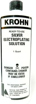 JTS Krohn Silver Electroplating Plating Solutions Ready to Use 1 Quart Made in USA