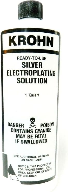 JTS Krohn Silver Electroplating Plating Solutions Ready to Use 1 Quart Made in USA