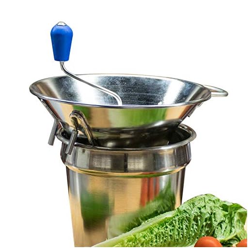 Tellier X3 5 Qt. Stainless Steel Food Mill #3 - 12" x 9 3/4"