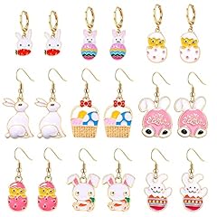 9pcs easter hoop dangle