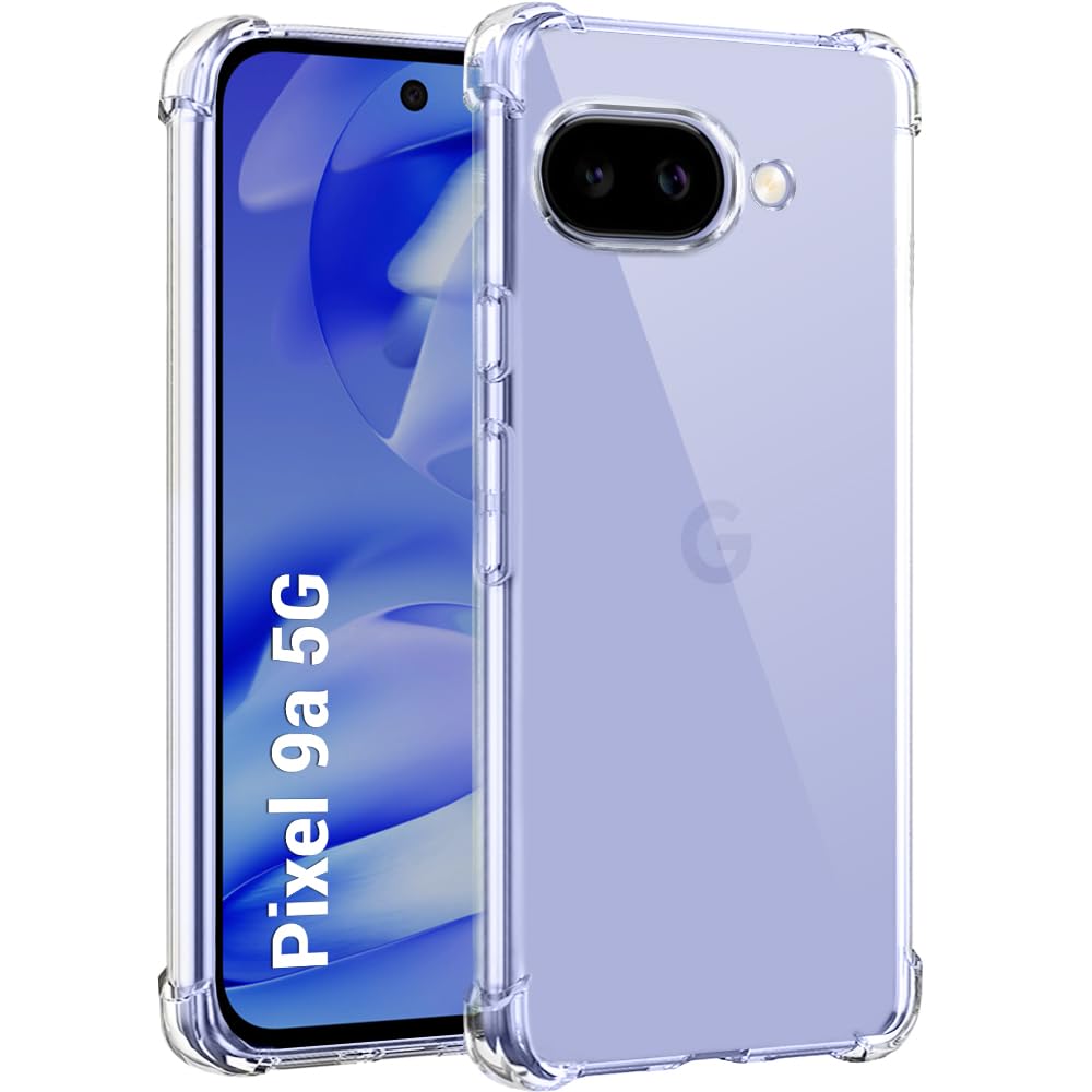 TheGiftKart Crystal Clear Back Cover Case for Google Pixel 9A | 360 Degree Protection | Shock Proof Design | Transparent Case Cover for Google Pixel 9A (PC & TPU, Transparent Bumper)